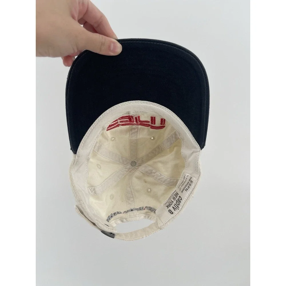 Vintage ESPN‎ The Magazine Strapback Hat Cap Cotton White  Black